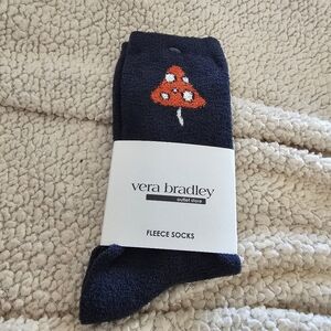 Vera Bradley Red Mushroom Fleece Socks